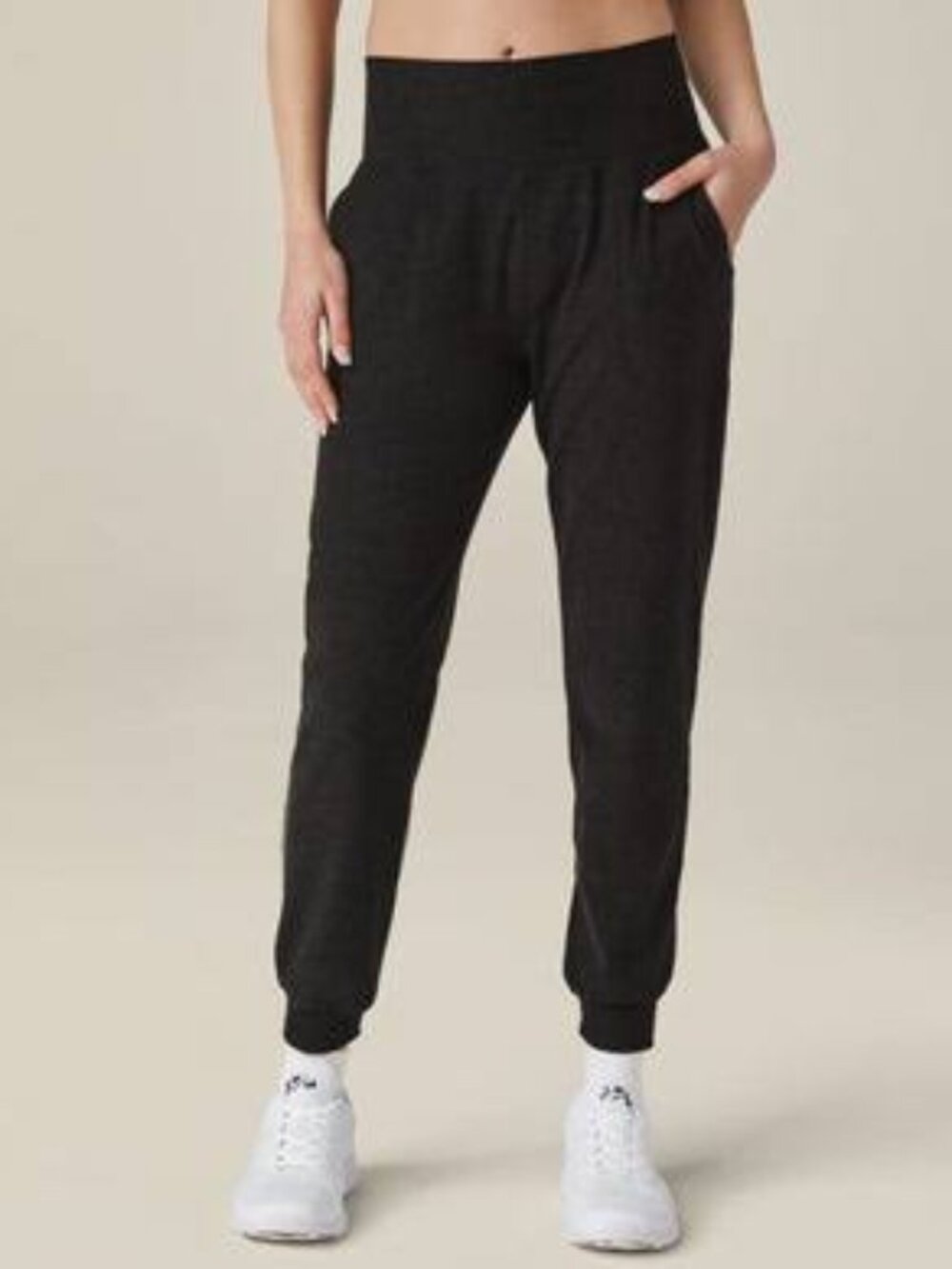 BEYOND YOGA Charcoal Midweight Stretch Spacedye Midi Jogger Pants Size 1X